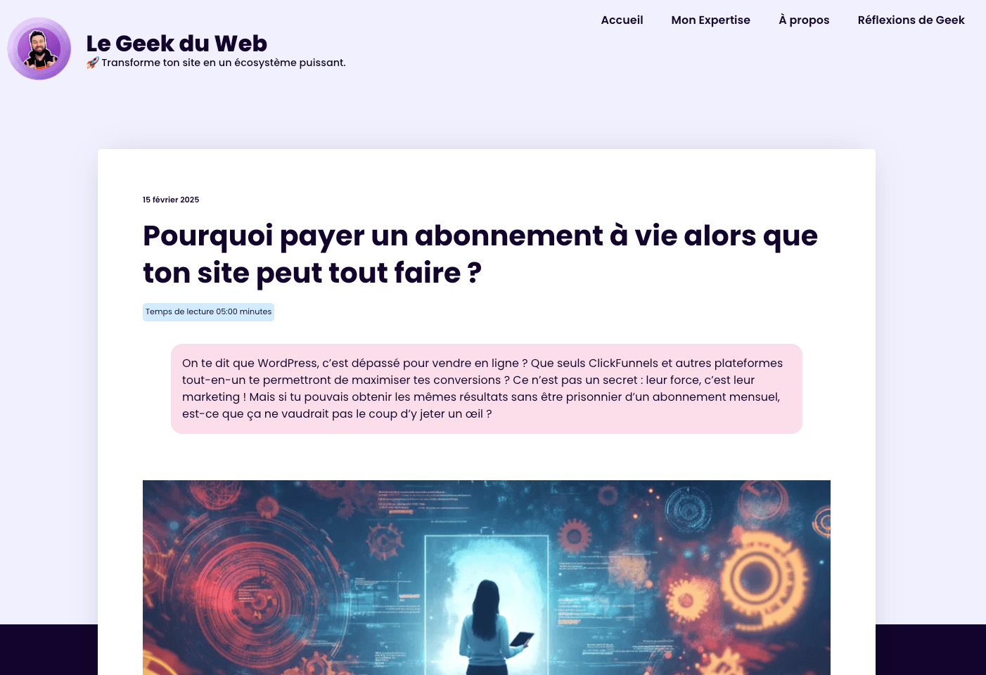 WordPress ou SaaS Par le geek du web